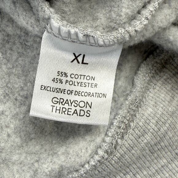 Grayson Threads Womens Gingham Heart Sweater Grey Pullover XL Valentine Holiday - Picture 6 of 11
